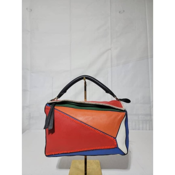 Authentic LOEWE Patchwork Puzzle Bag Multicolor Medium - Picture 15 of 16